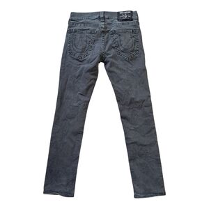 True Religion Men's Dark Gray Straight Jeans